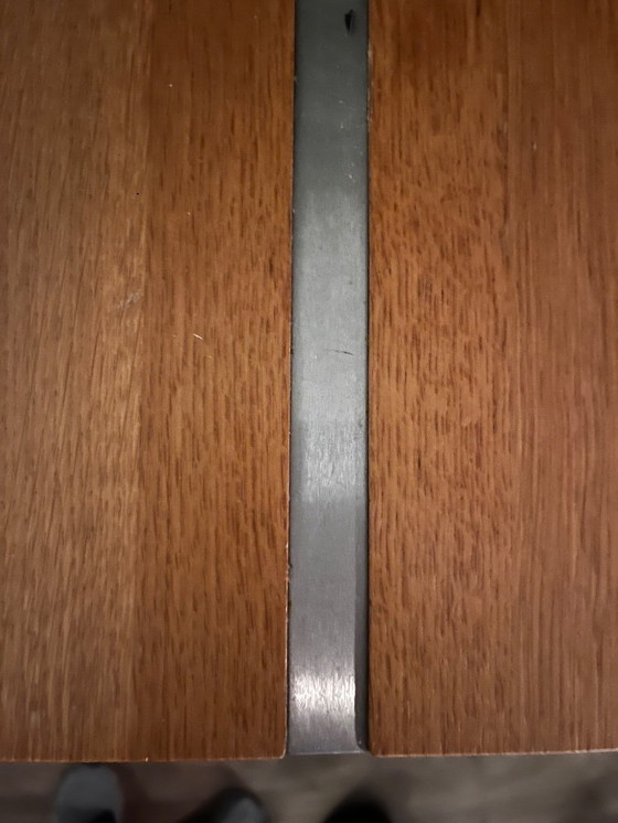 Image 1 of Bert Plantagie Stripe Dining Table – Solid Walnut with Stainless Steel Strip (excl. chairs)