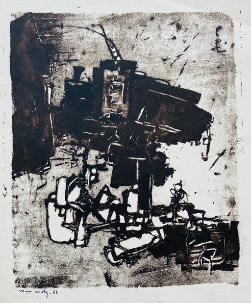 Wim Motz - Vintage Lithography - 1966