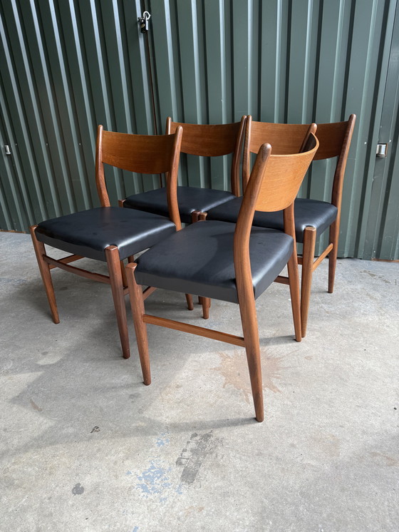 Image 1 of 4 Pastoe Teak Eetkamerstoelen SA10 Cees Braakman