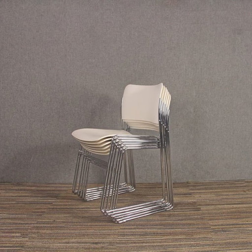 6x Chaises de cantine empilables HOWE 40-4