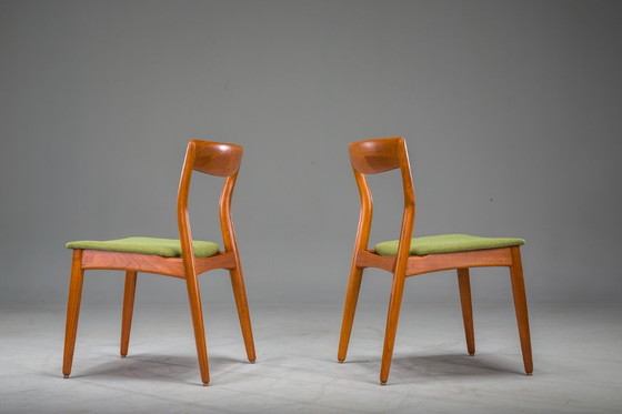 Image 1 of Set eetkamerstoelen van teak toegeschreven aan R. Borregaard voor Viborg, 1970