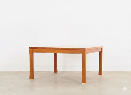 Vintage salontafel van teak en beukenhout, Deens design.