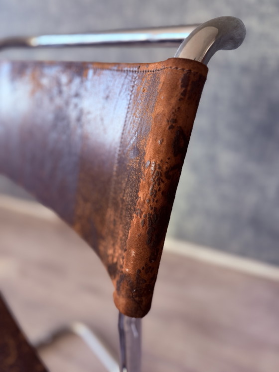 Image 1 of Vintage Thonet S33 van Mart Stam, met een bijzondere patina, circa jaren 60.