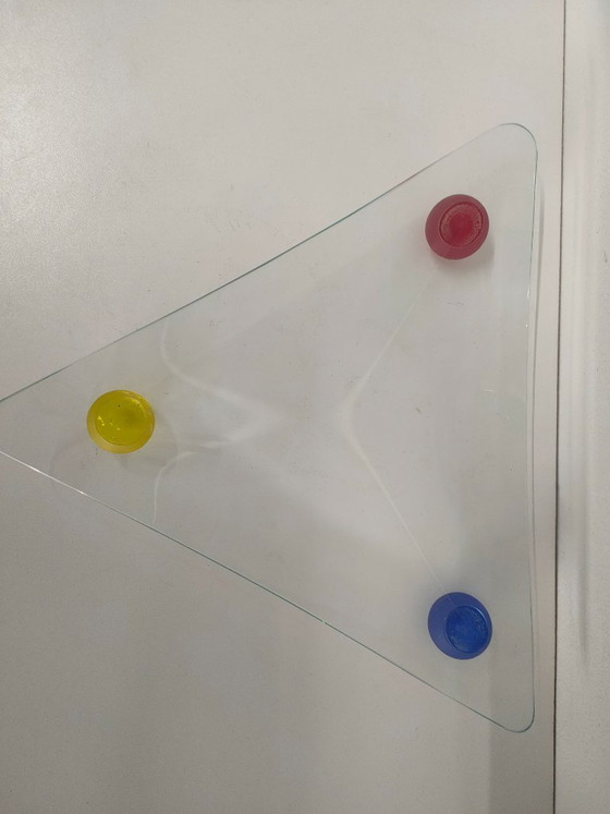 Image 1 of Glass Fruit Bowl Memphis Milano Style