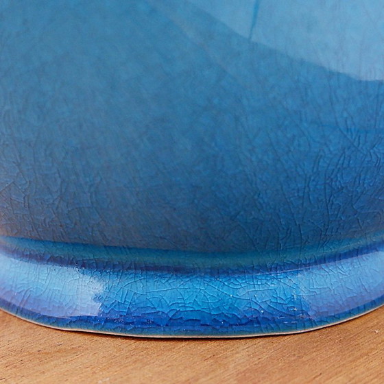 Image 1 of Lampe de table en céramique bleu turquoise - années 1960