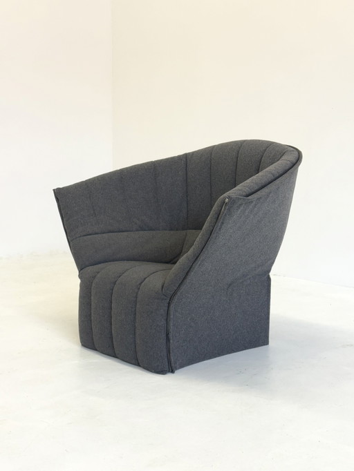 Moel Armchair in Dark Gray by Ligne Roset by Inga Sempé