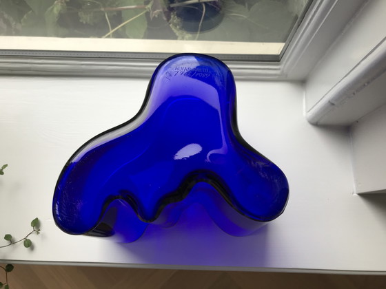 Vaso Vintage Alvar Aalto Blu Cobalto – Iittala, Vasi, Glass (photo 5 of 6)