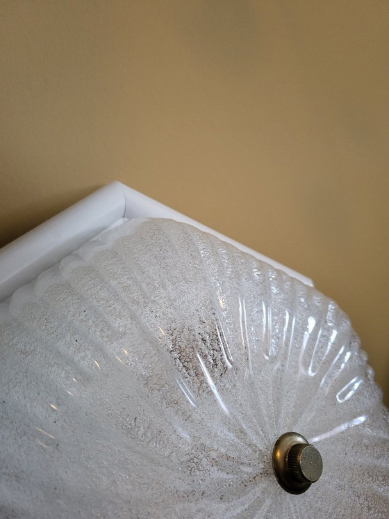 Image 1 of Lampe en verre Iceglass vintage style Hollywood, milieu du siècle