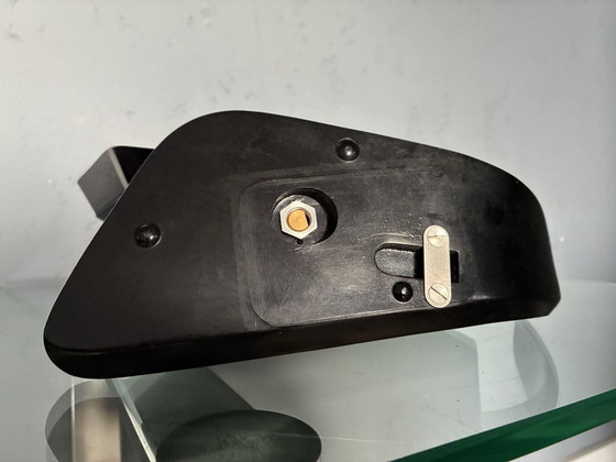 Orologio da camino Prim in bachelite, orologio occhio di gatto cecoslovacco anni '50, Plastica, Nero, 1950 (foto 7 di 7)