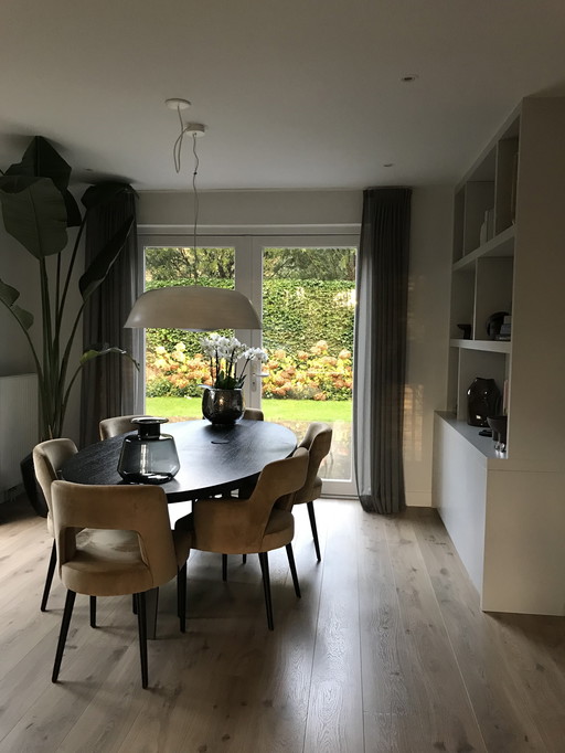 Set luxe eetkamerstoelen Velvet Dôme Deco