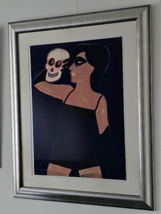 Corneille - Vrouw en schedel - Gesigneerd - 1979 - 23/90