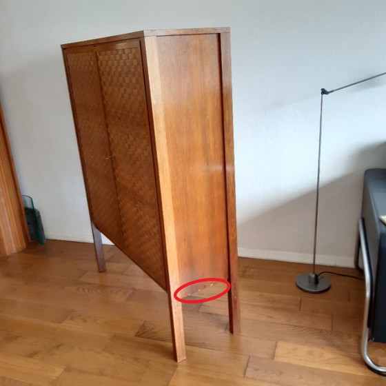 Mobile a parete Mid-Century, Palissandro di Rio, ante intrecciate, Möbelwerkstätten Leo Bub – Credenze alte (photo 9 of 11)