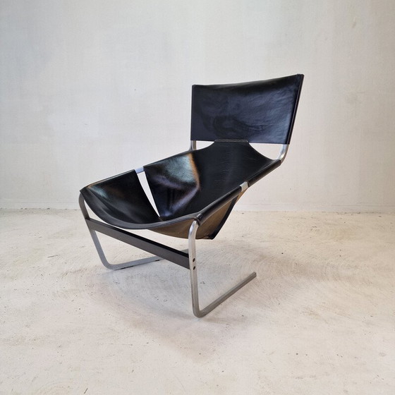 Image 1 of Chaise vintage modèle F444 en métal par Pierre Paulin pour Artifort, 1960