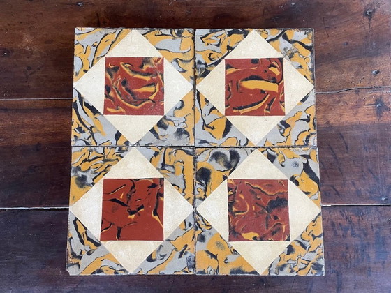 Image 1 of Set di 6 piastrelle francesi d'epoca, anni '30-'40 circa