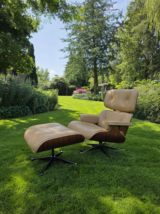 Vitra Eames Lounge Chair Rosewood XL Natural Leather – fauteuils