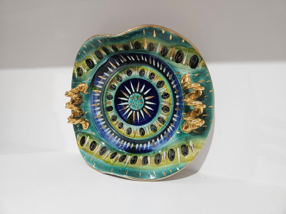 Piatto in ceramica di H. Bequet Quaregnon, Belgio, anni '50 – Stoviglie (photo 2 of 14)