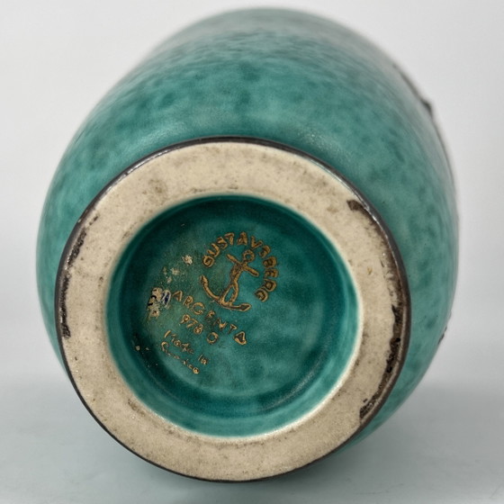 Gustavsberg “Argenta” vase (model 9780) – Wilhelm Kåge – Swedish Grace / Art Déco – Ceramic, Silver (photo 5 of 10)