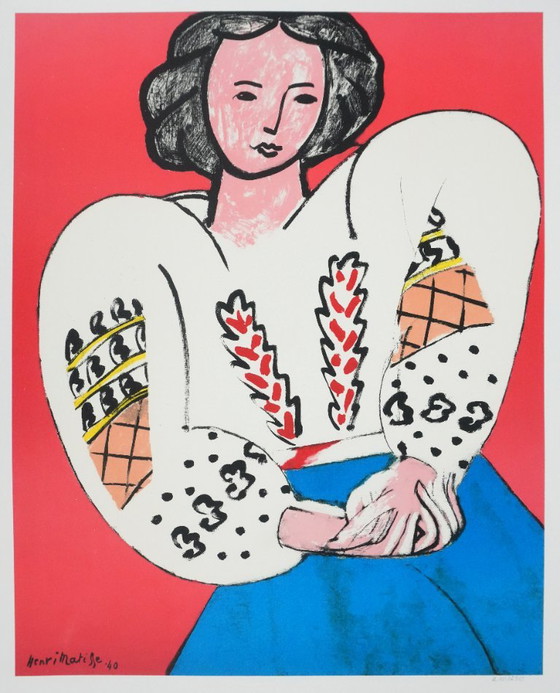 Henri Matisse: Roemeense blouse, gesigneerde lithografie – Litho's & Zeefdrukken, Paper (photo 2 of 10)