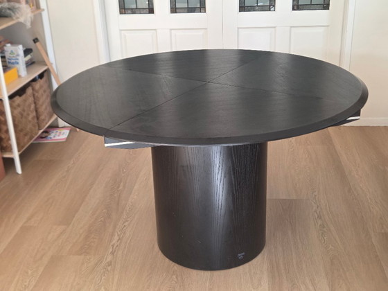Uitschuifbare Eettafel, Zwart en Wit Hout, Rosenthal, Modern (foto 3 van 9)