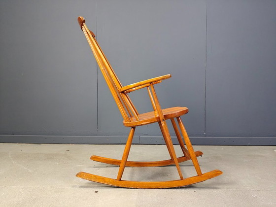 Image 1 of Sedia a dondolo scandinava di metà secolo, anni '60