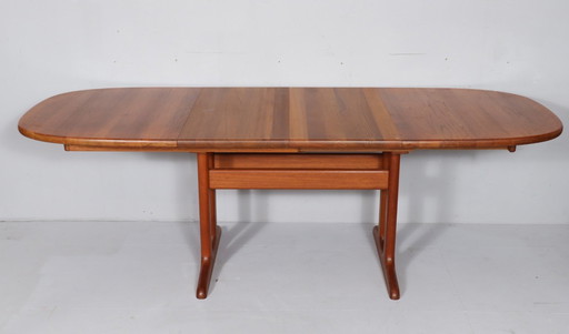 Table de salle à manger extensible en teck, style milieu du siècle, par Glostrup, Danemark, années 1960