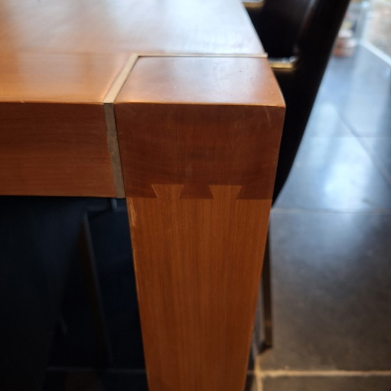 Image 1 of Malofancon dinning table, incl 8 leather chairs.