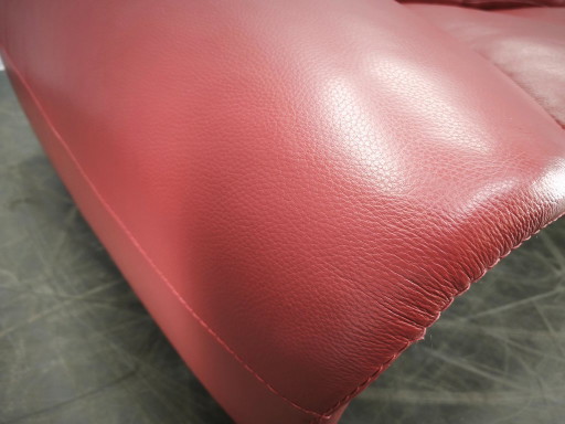 Italienisches rotes Ledersofa von Divanotti, Postmoderne, 1990er Jahre