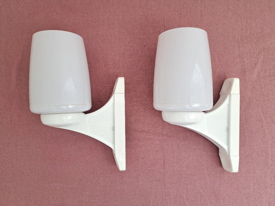 Image 1 of Pair of vintage space age wall sconces