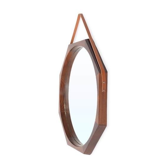 Image 1 of Octagonal mirror with teak frame, 1960s