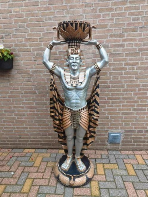 pharaoh statue life-size Egyptian Plant Holder Man - Egypt