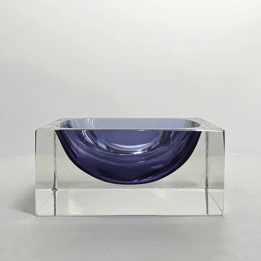 Atemberaubender, quadratischer Aschenbecher oder Ablagebehälter aus Muranoglas, gefertigt aus den 1960er (photo 2 of 8)