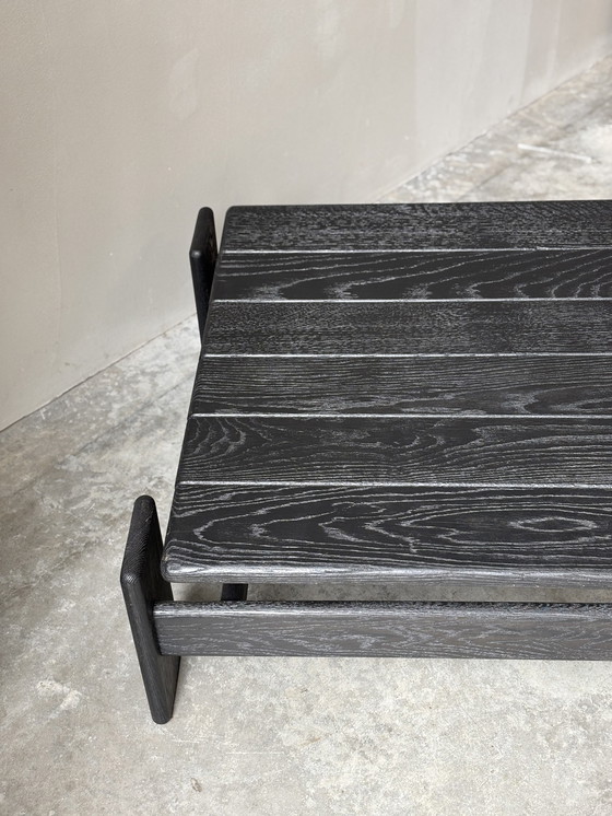 Image 1 of Black wooden coffee table - sleek and robust design