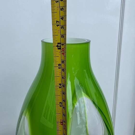 Image 1 of Grote Groene Space Age Design 1980's Vaas 