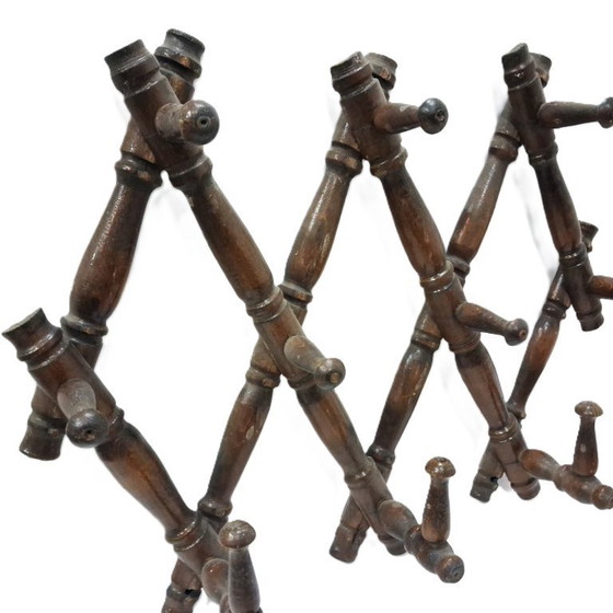 Image 1 of Appendiabiti e cappelliera a fisarmonica espandibile vintage