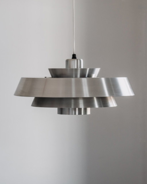Nova Pendant Lamp by Jo Hammerborg for Fog&Morup in brushed aluminium