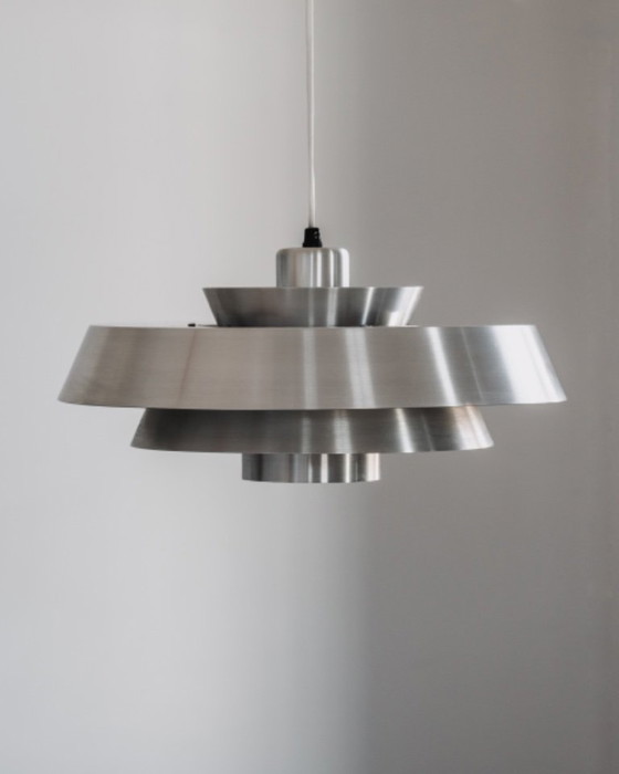 Image 1 of Nova Pendant Lamp by Jo Hammerborg for Fog&Morup in brushed aluminium