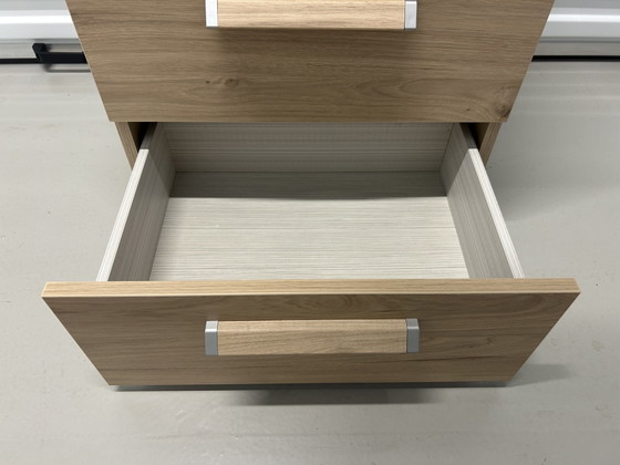 Elba Nachtkast 3 Laden Rustiek Eiken – Beter Bed, Nachtkastjes, Mdf, Metal (photo 5 of 8)