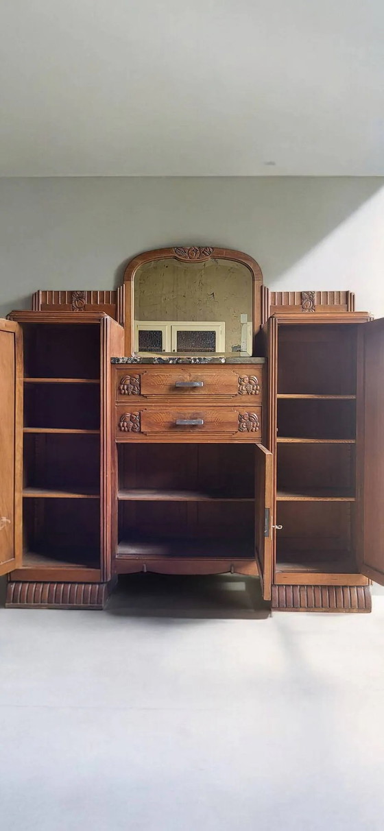 Jaren 50 Art Deco Dressoir – Opbergkast, Wood (photo 8 of 9)