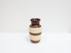 Vintage vase / ceramic / cream brown green / West Germany 92-17 (photo 2 of 5)