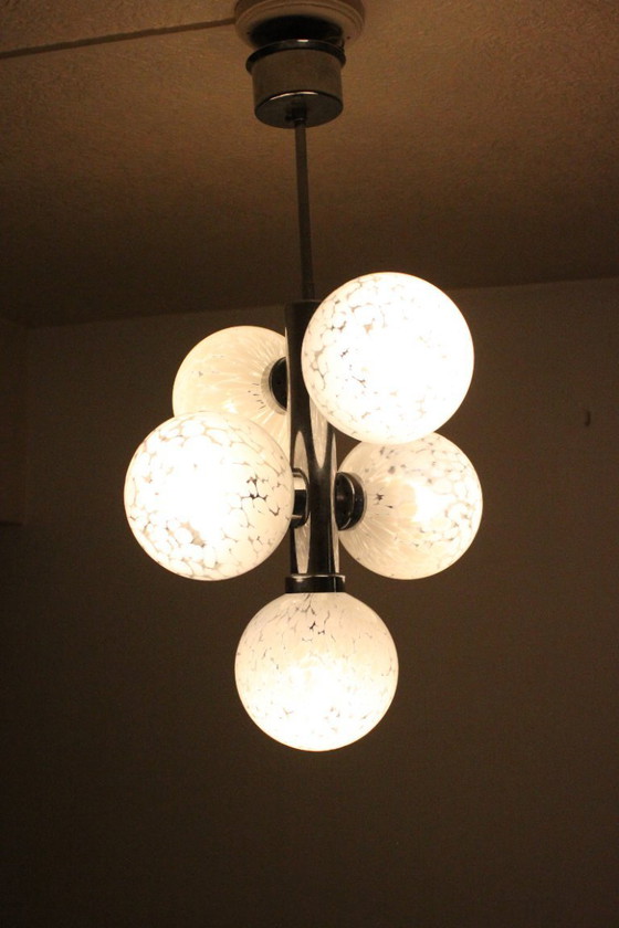 Image 1 of Vintage atomic globes chandelier, 1960s