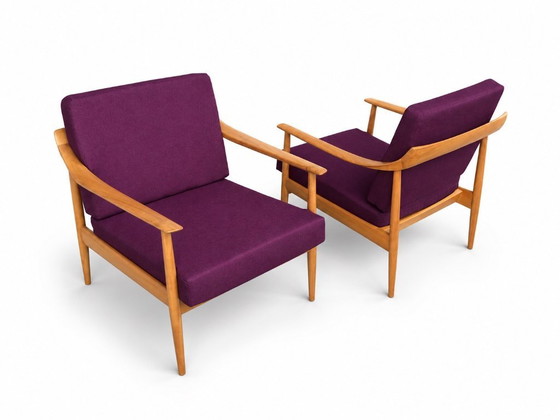 Image 1 of Rare paire de fauteuils lounge Walter Knoll vintage – milieu du siècle – récemment retapissés et rembourrés