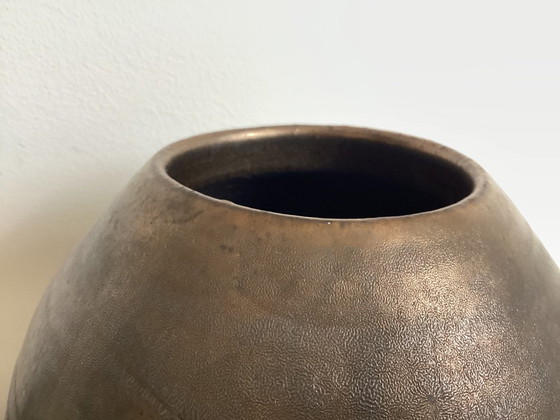 Mobach Large Ceramic Vase with Bronze Glaze (photo 3 of 6)