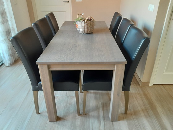 Image 1 of 1x Mesa de comedor 180x80 del programa Liverpool Living. 6x Silla de comedor.