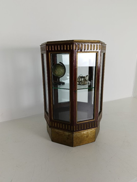 Image 1 of Octagonal Display Cabinet 19 century