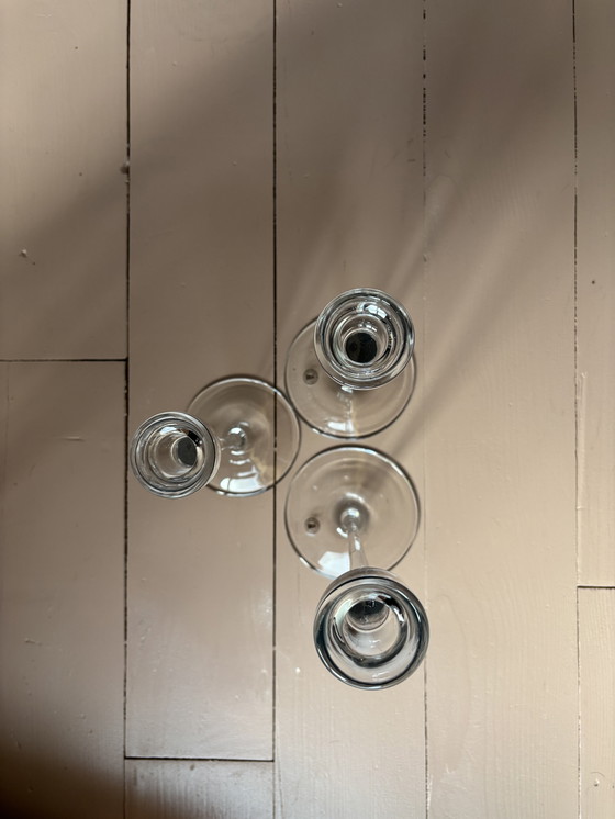 Image 1 of Juego de 3 candelabros de cristal, IKEA Blomster