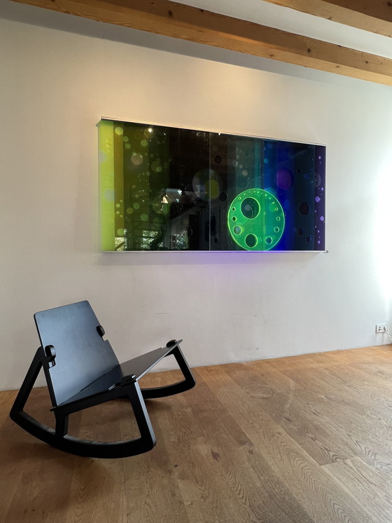 Image 1 of Black wood designer rocking chair by Fredrik Färg.