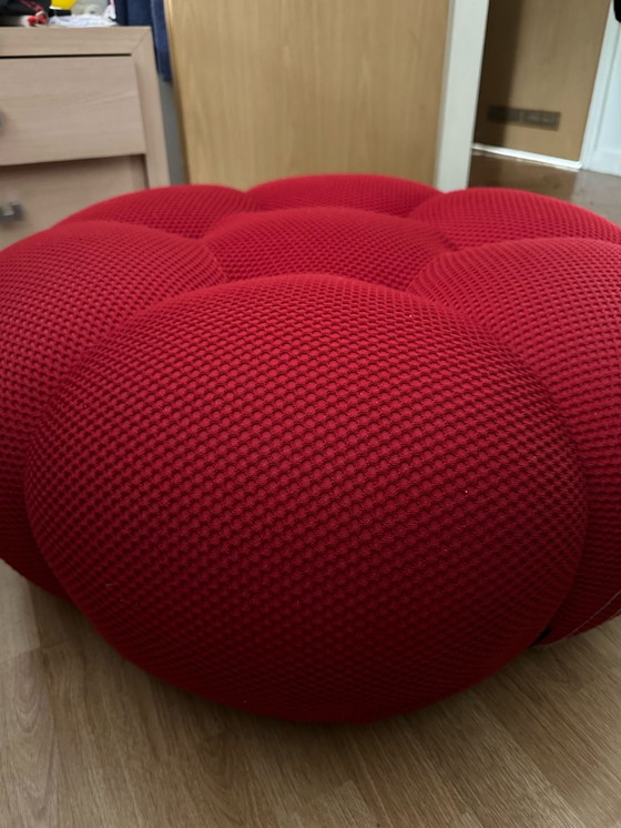 Image 1 of Bubble Roche Bobois - rode en witte poef