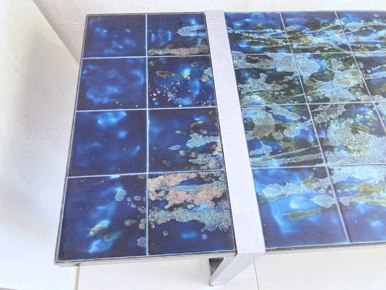 Image 1 of Tavolino in maiolica Space Age anni '60-'70 design di Belarti