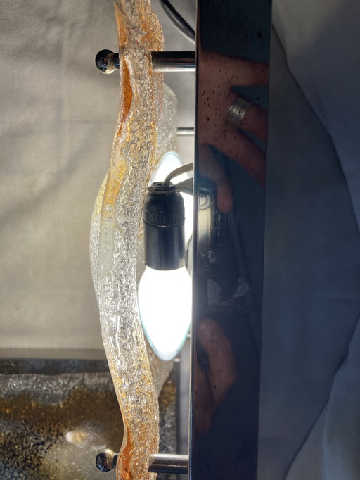 Coppia di applique d'epoca in vetro di Murano