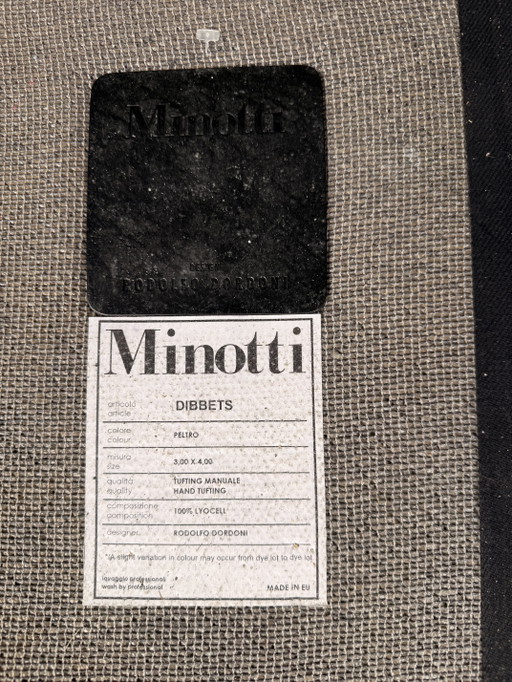 Minotti Dibbets vloerkleed en beperkte poef 
